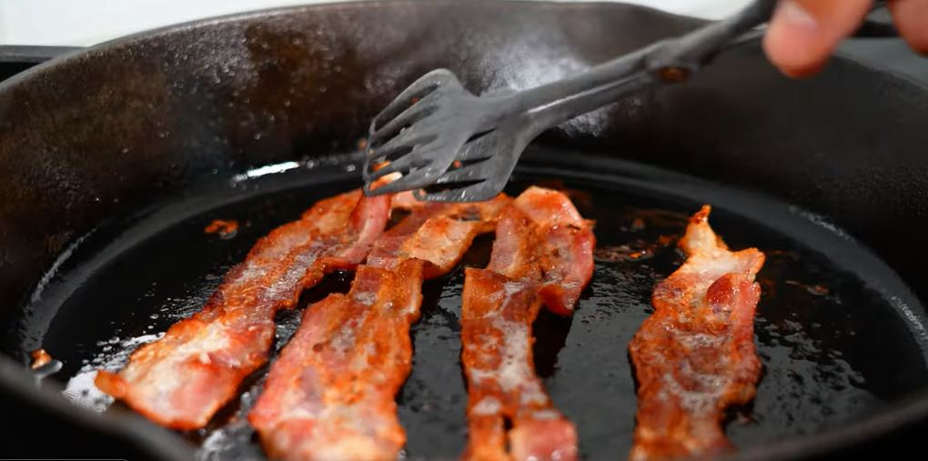 frying bacon