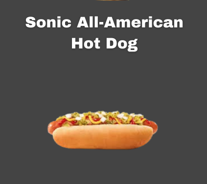 Sonic All-American Hot Dog