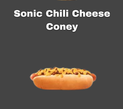 Sonic Chili Cheese Coney