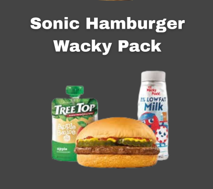 Sonic Hamburger Wacky Pack