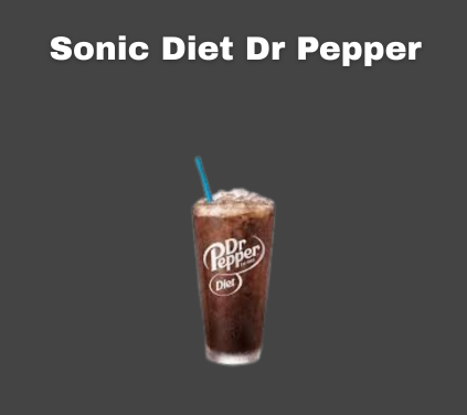 sonic diet dr pepper
